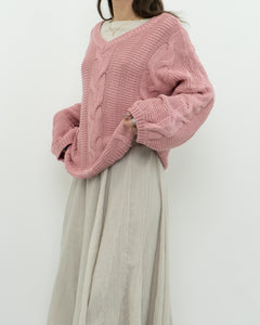 Modern x Pink Cableknit Oversized Sweater (XS-XL)