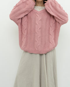 Modern x Pink Cableknit Oversized Sweater (XS-XL)