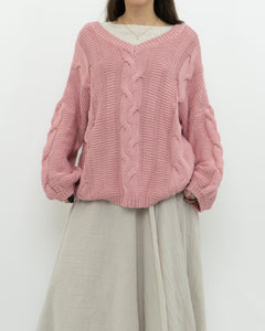 Modern x Pink Cableknit Oversized Sweater (XS-XL)