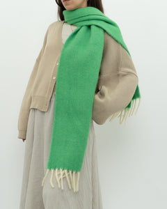 Modern x Green, Cream Fuzzy Scarf