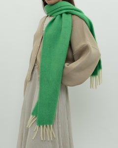 Modern x Green, Cream Fuzzy Scarf