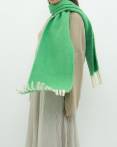 Modern x Green, Cream Fuzzy Scarf