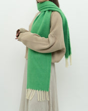 Load image into Gallery viewer, Modern x Green, Cream Fuzzy Scarf