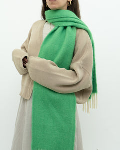 Modern x Green, Cream Fuzzy Scarf