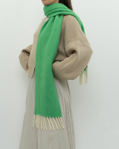 Modern x Green, Cream Fuzzy Scarf