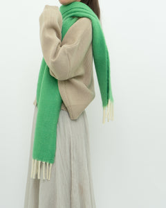 Modern x Green, Cream Fuzzy Scarf