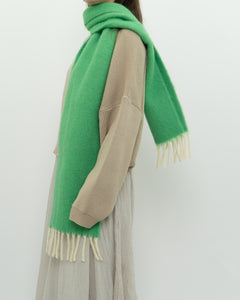 Modern x Green, Cream Fuzzy Scarf