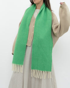 Modern x Green, Cream Fuzzy Scarf