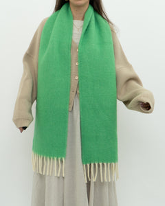 Modern x Green, Cream Fuzzy Scarf