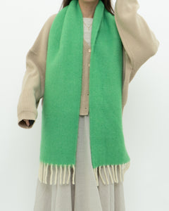 Modern x Green, Cream Fuzzy Scarf