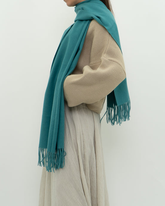 Vintage x Teal Cashmere Blend Scarf