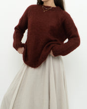 Load image into Gallery viewer, DES PETITS HAUTS x  Made in Romania x Burgundy Mohair Sweater (XS-M)