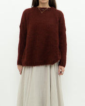 Load image into Gallery viewer, DES PETITS HAUTS x  Made in Romania x Burgundy Mohair Sweater (XS-M)