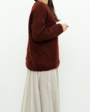 Load image into Gallery viewer, DES PETITS HAUTS x  Made in Romania x Burgundy Mohair Sweater (XS-M)