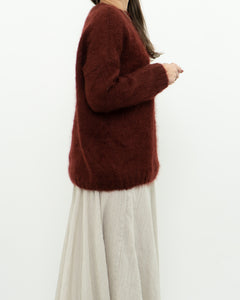 DES PETITS HAUTS x  Made in Romania x Burgundy Mohair Sweater (XS-M)