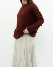 Load image into Gallery viewer, DES PETITS HAUTS x  Made in Romania x Burgundy Mohair Sweater (XS-M)