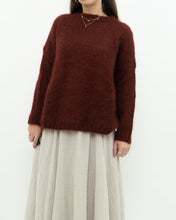 Load image into Gallery viewer, DES PETITS HAUTS x  Made in Romania x Burgundy Mohair Sweater (XS-M)