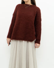 Load image into Gallery viewer, DES PETITS HAUTS x  Made in Romania x Burgundy Mohair Sweater (XS-M)