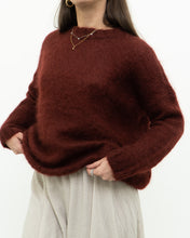 Load image into Gallery viewer, DES PETITS HAUTS x  Made in Romania x Burgundy Mohair Sweater (XS-M)