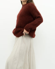 Load image into Gallery viewer, DES PETITS HAUTS x  Made in Romania x Burgundy Mohair Sweater (XS-M)