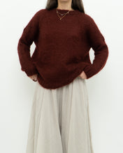 Load image into Gallery viewer, DES PETITS HAUTS x  Made in Romania x Burgundy Mohair Sweater (XS-M)