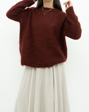 Load image into Gallery viewer, DES PETITS HAUTS x  Made in Romania x Burgundy Mohair Sweater (XS-M)