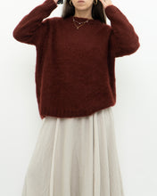 Load image into Gallery viewer, DES PETITS HAUTS x  Made in Romania x Burgundy Mohair Sweater (XS-M)