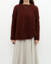 Load image into Gallery viewer, DES PETITS HAUTS x  Made in Romania x Burgundy Mohair Sweater (XS-M)