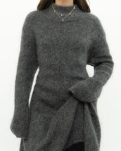 Load image into Gallery viewer, ZARA x Heathered Grey Mohair-Blend Sweater Dress