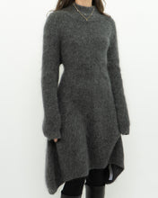 Load image into Gallery viewer, ZARA x Heathered Grey Mohair-Blend Sweater Dress