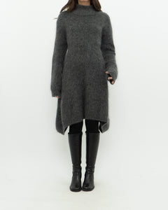 ZARA x Heathered Grey Mohair-Blend Sweater Dress