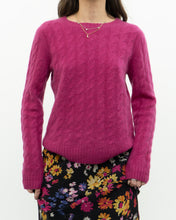 Load image into Gallery viewer, LORD &amp; TAYLOR x Magenta Pure Cashmere Sweater (XS-M)