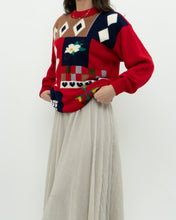 Load image into Gallery viewer, Vintage x Handmade Red MultiPattern Knit Sweater (XS, S)