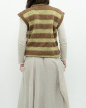 Load image into Gallery viewer, Vintage x Green, Brown Handmade Striped Knit Vest (M, L)