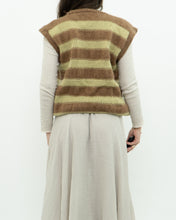 Load image into Gallery viewer, Vintage x Green, Brown Handmade Striped Knit Vest (M, L)