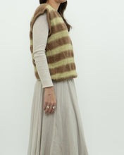 Load image into Gallery viewer, Vintage x Green, Brown Handmade Striped Knit Vest (M, L)