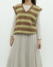 Load image into Gallery viewer, Vintage x Green, Brown Handmade Striped Knit Vest (M, L)