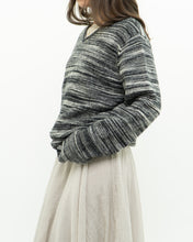 Load image into Gallery viewer, Vintage x Heathered Black Cozy Striped Sweater (XS-L)