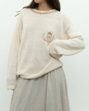 Load image into Gallery viewer, Vintage x JONES NY Cream Emblem Cotton Knit Sweater (XS-L)