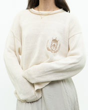 Load image into Gallery viewer, Vintage x JONES NY Cream Emblem Cotton Knit Sweater (XS-L)