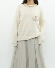 Load image into Gallery viewer, Vintage x JONES NY Cream Emblem Cotton Knit Sweater (XS-L)