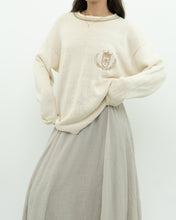 Load image into Gallery viewer, Vintage x JONES NY Cream Emblem Cotton Knit Sweater (XS-L)