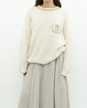 Load image into Gallery viewer, Vintage x JONES NY Cream Emblem Cotton Knit Sweater (XS-L)