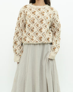 Modern x LILI SODONIO Heart Patterned Knit Sweater (XS-M)