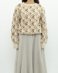 Modern x LILI SODONIO Heart Patterned Knit Sweater (XS-M)