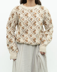 Modern x LILI SODONIO Heart Patterned Knit Sweater (XS-M)