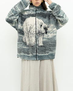 Vintage x Polar bear fleece patterned jacket (XS-L)