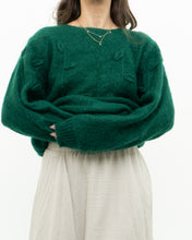 Load image into Gallery viewer, Vintage x Green Mohair Raised Flower Sweater (XS-L)