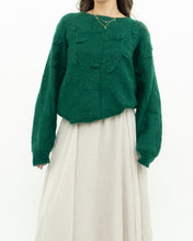 Load image into Gallery viewer, Vintage x Green Mohair Raised Flower Sweater (XS-L)