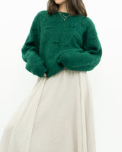 Load image into Gallery viewer, Vintage x Green Mohair Raised Flower Sweater (XS-L)